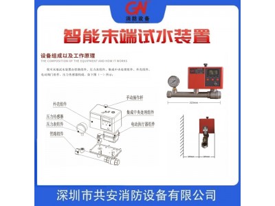 深圳共安自動噴淋系統自動末端試水裝置供應商消防管道電動末端試水閥廠家
